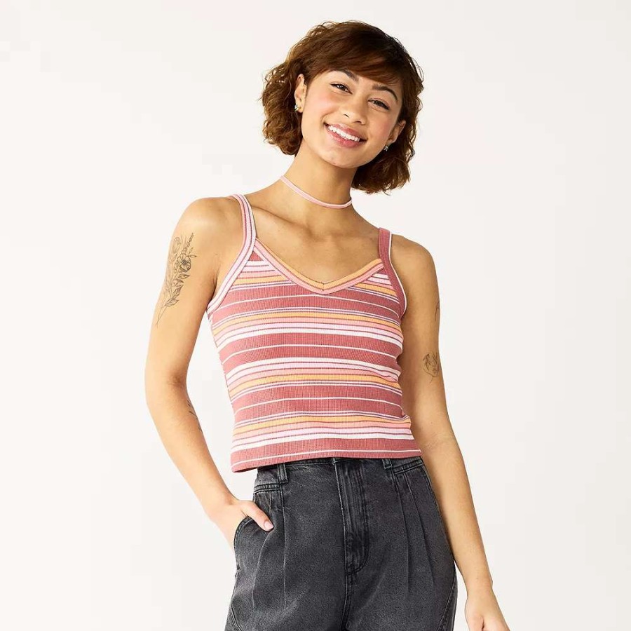 Clothing * | Juniors' So Cropped Wide Strap Cami