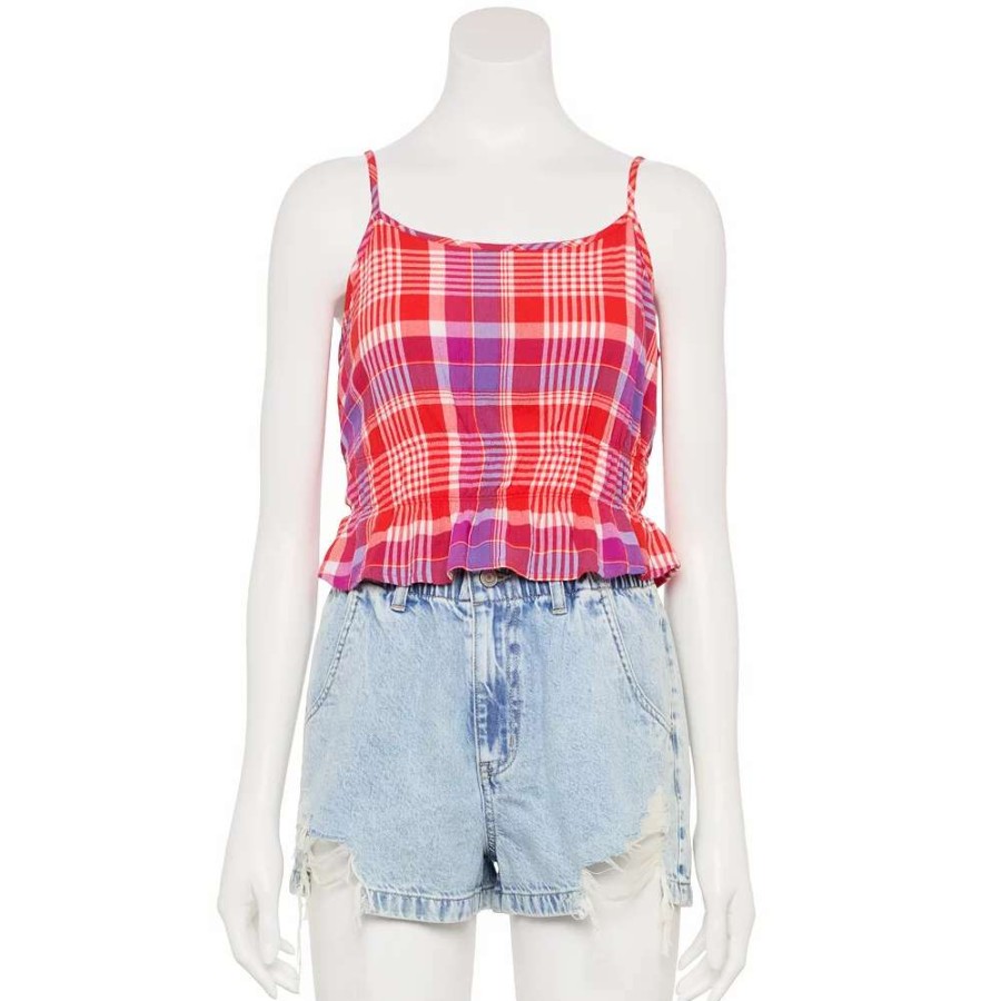 Clothing * | Juniors' So Cropped Cinch Waist Tank Top