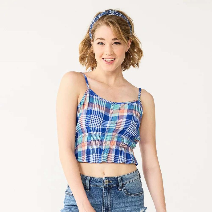 Clothing * | Juniors' So Cropped Cinch Waist Tank Top