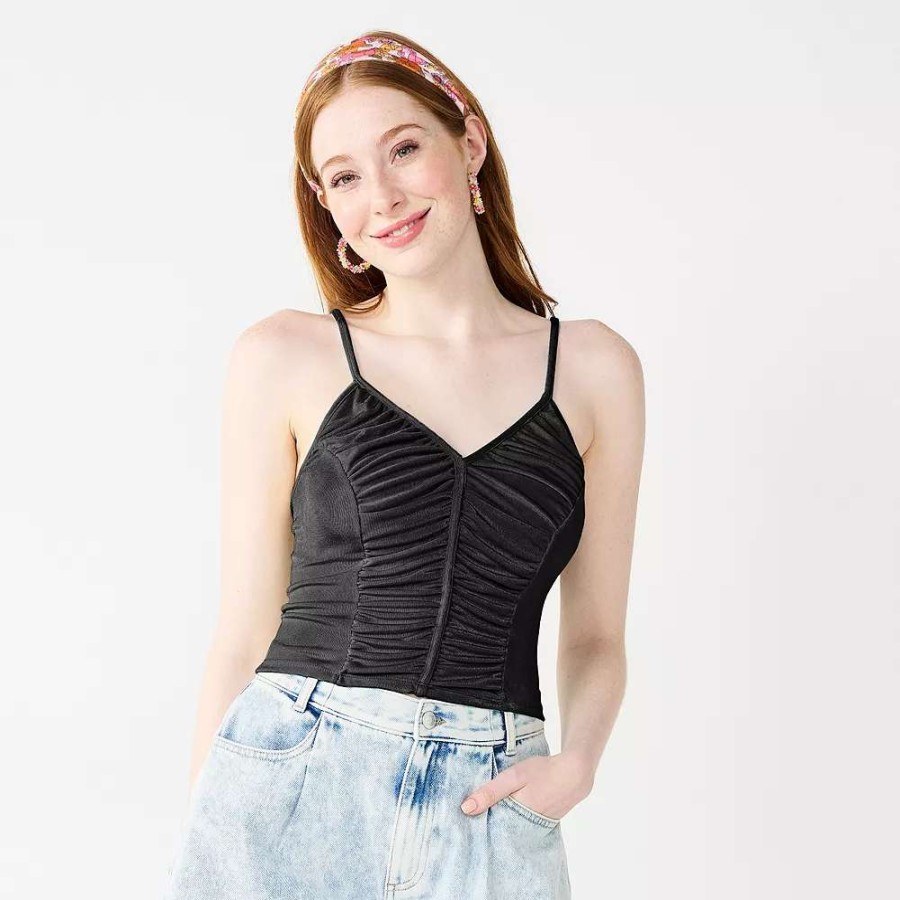 Clothing * | Juniors' So Slinky Ruched Cami