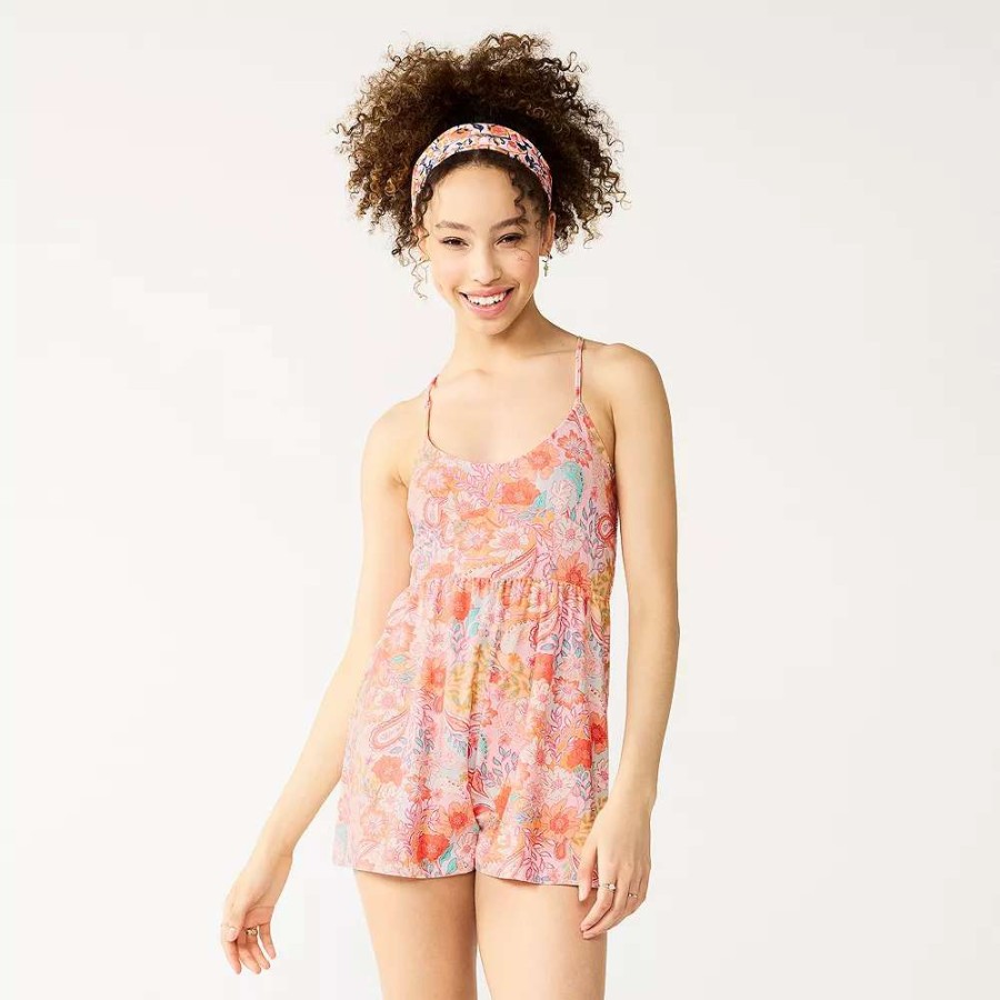 Clothing * | Juniors' So Scoopneck Skater Fit Romper