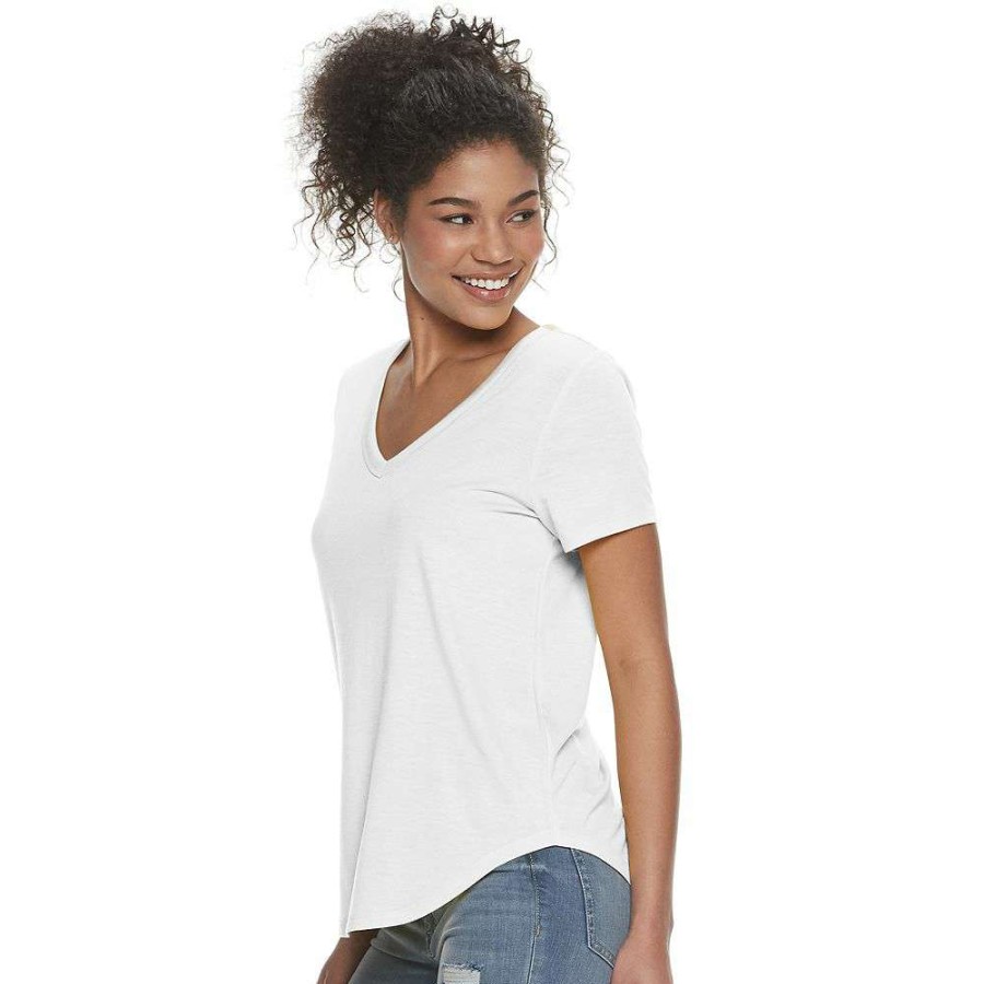 Clothing * | Juniors' So Favorite V-Neck Short Sleeve Tee