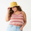 Clothing * | Juniors' Plus Size So Cropped Wide-Strap Cami