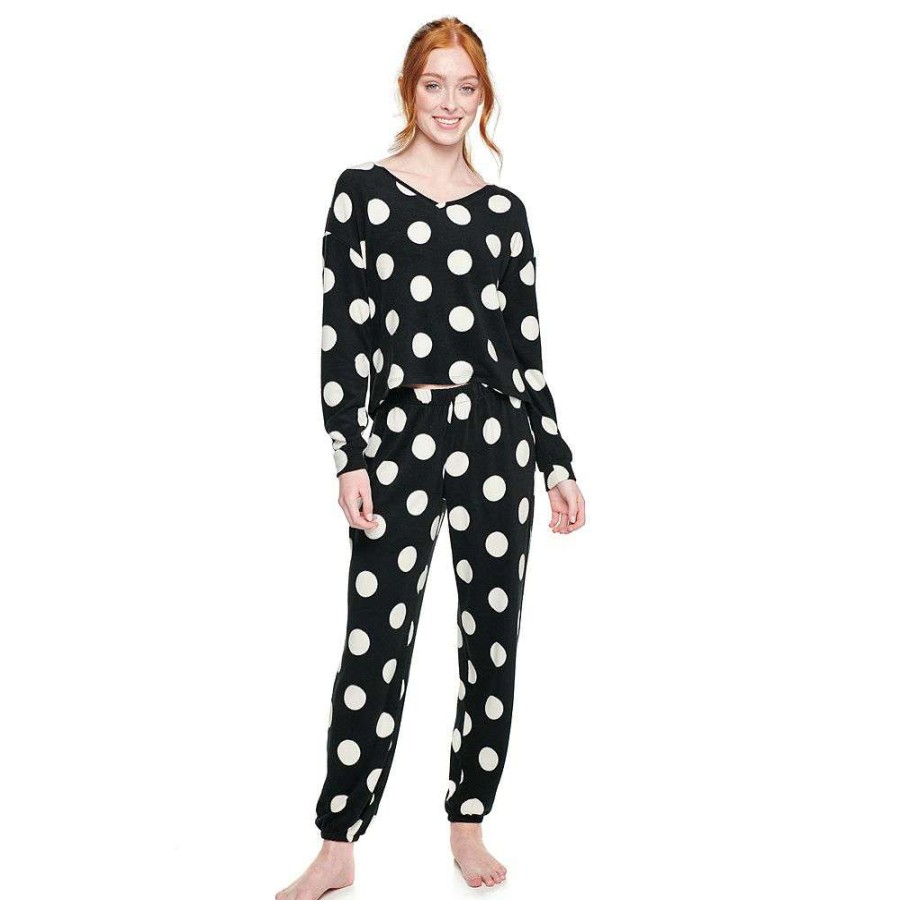 Clothing * | Juniors' So Boxy Long Sleeve Pajama Top & Pajama Pants Set