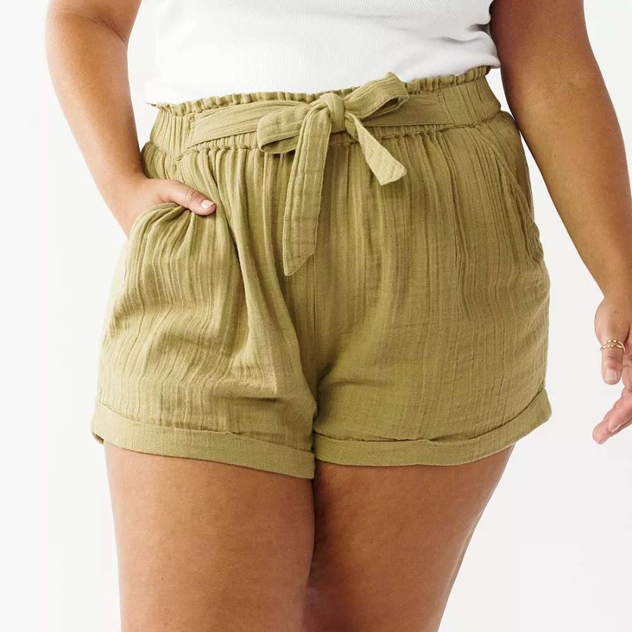 Clothing * | Juniors' Plus Size So Camp Shorts