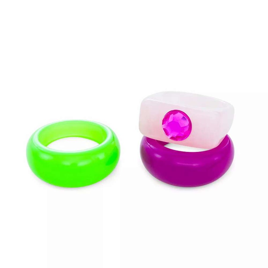 Jewelry * | So Acrylic 3 Pack Ring Set