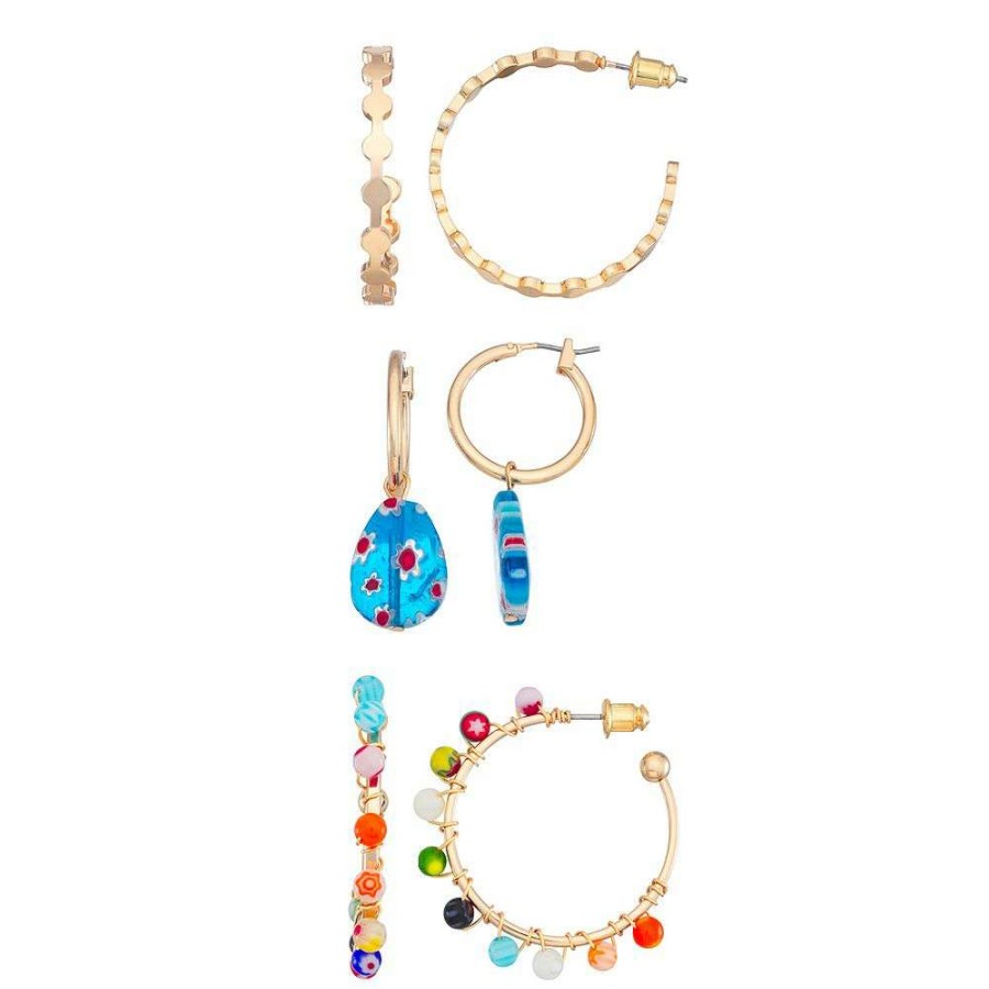 Jewelry * | So Trio Millefiori 3 Earring Set